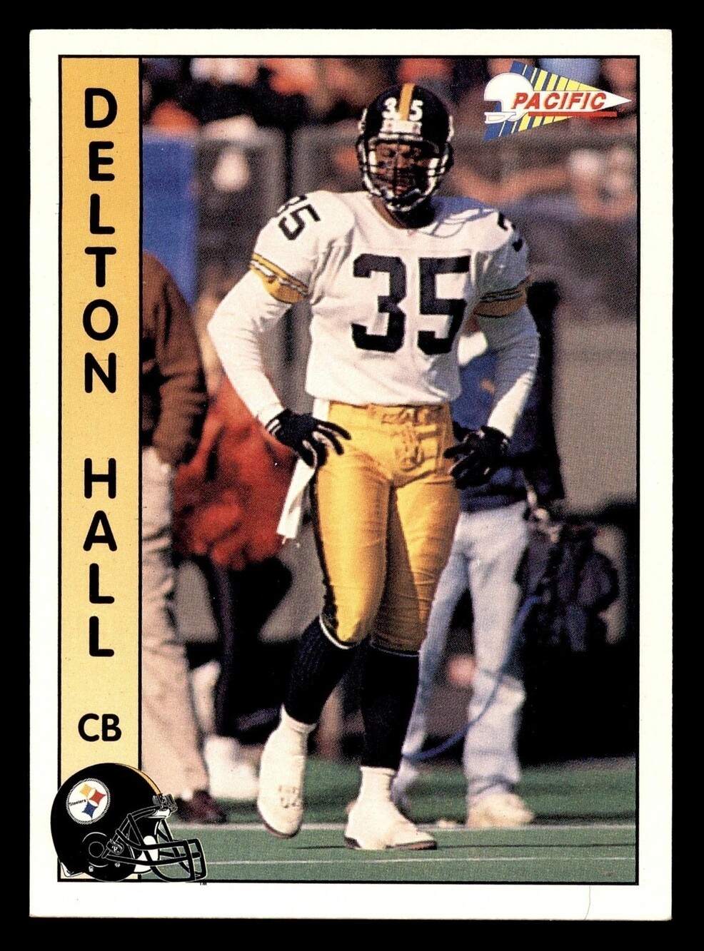 1992 Pacific #586 Delton Hall Football Card Pittsburgh Steelers